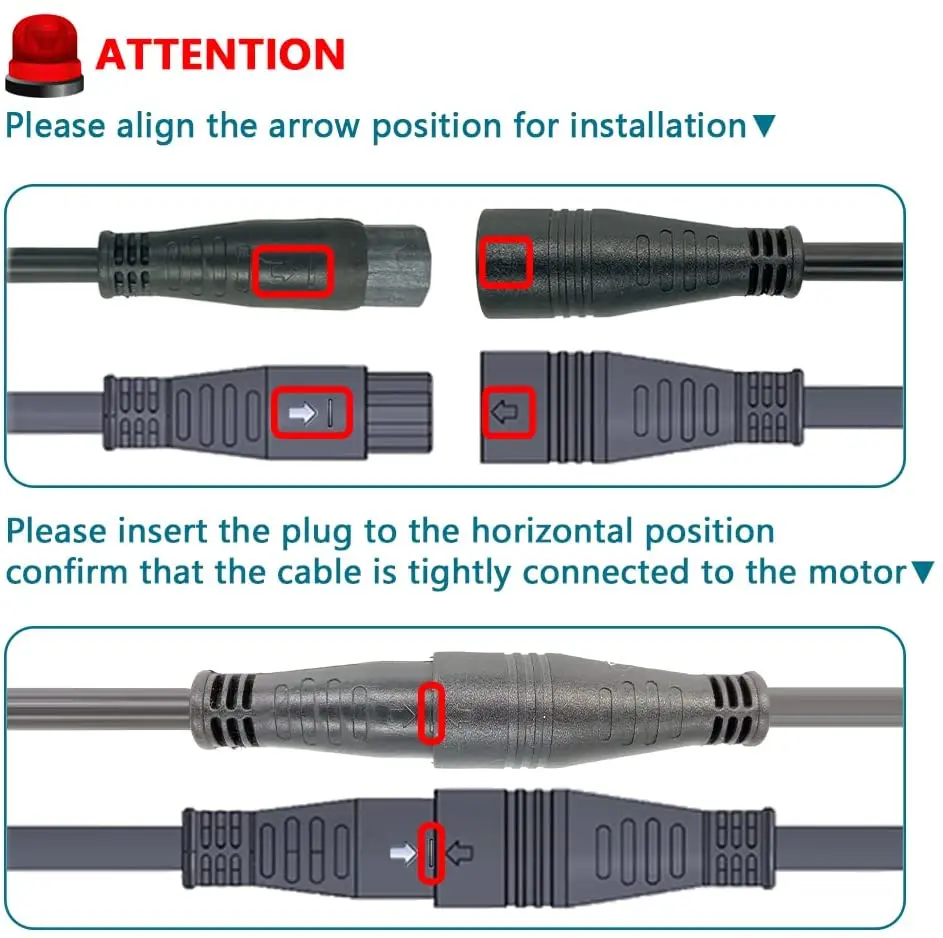 Electric Bicycle Ebike Motor Extension Cable M8 3 pin Connector m8 A code Metal Connector With Cable For Lcd Display