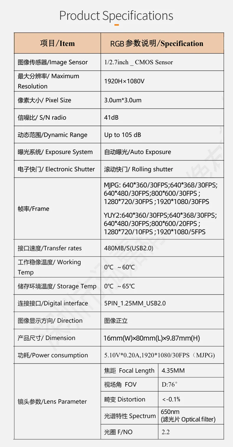 DGZX OEM WDR UVC HD Dual Lens 1080P RGB+IR Iris 3D Face Recognition Binocular Camera Module AR0230 GC2053 Cmos插图2