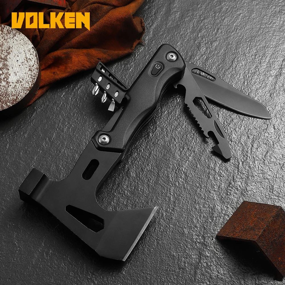 Новый универсальный многофункциональный инструмент для кемпинга с топором Hhammer отверткой нож вскрытия