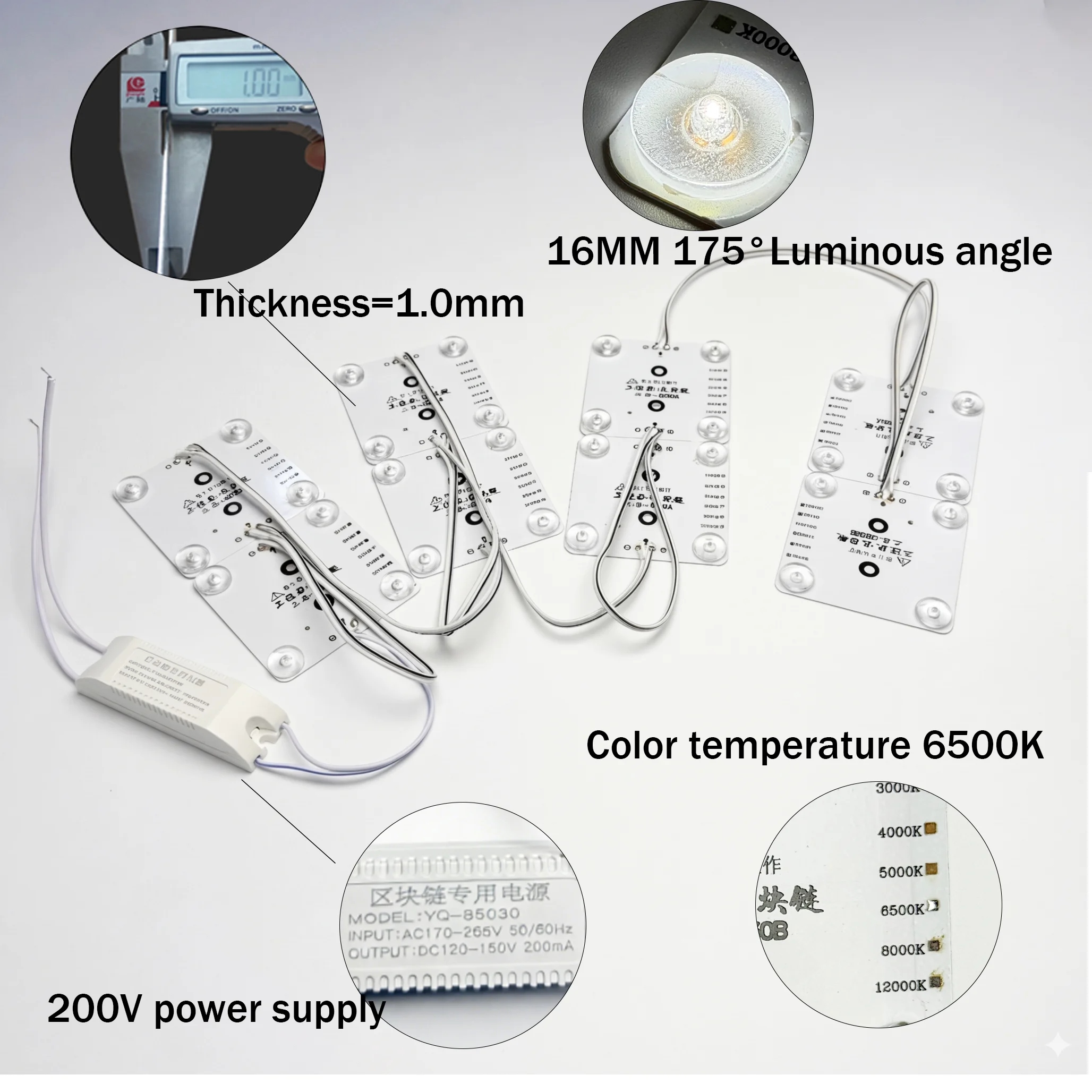 set led cold white 6500k square led modules led block chains for lightbox-8