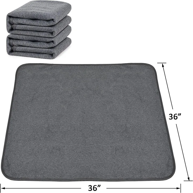 New Arrival Rocker Fleece Soft Absorbent Dog Washable Reusable Pet Training Pad Pet Pee Urine Pad with Anti-slip Bottom supplier