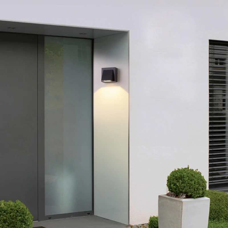 Modern Design 3w Wall Light Decorate used in Garden 6w Exterior Wall Light IP65 Waterproof Aluminum Housing