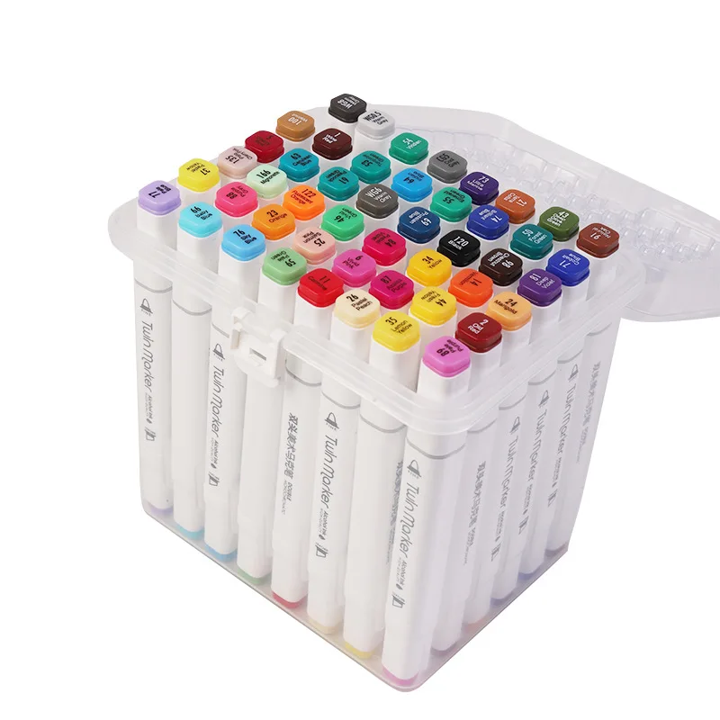 Двусторонний художественный маркер для рисования студенческие канцелярские маркеры разноцветные граффити набор маркеров