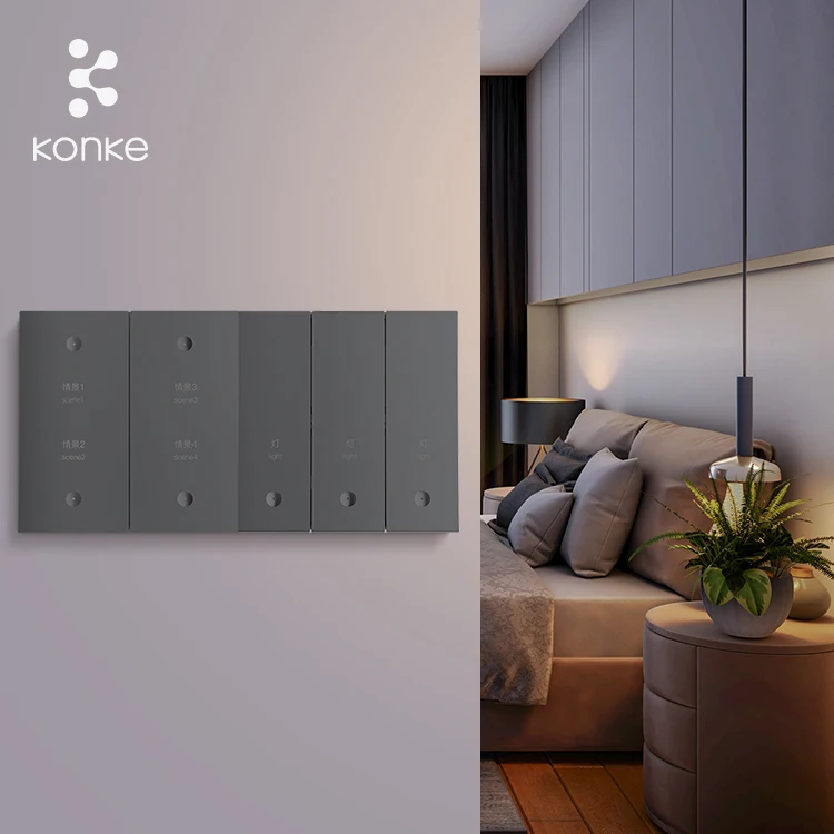 KONKE Home Automation Switch 4 Terminal Push Button Zigbee Scene Switch