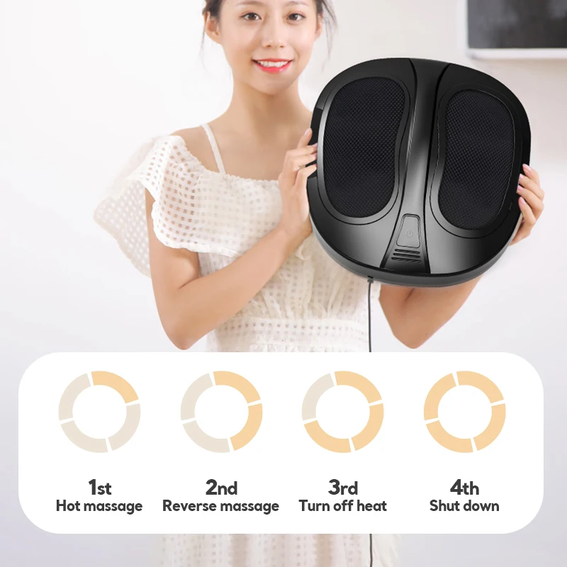 Shiatsu Deep Kneading Improve Blood Circulation Foot Massager Machine Vibrating with Heat Electric Foot Massager