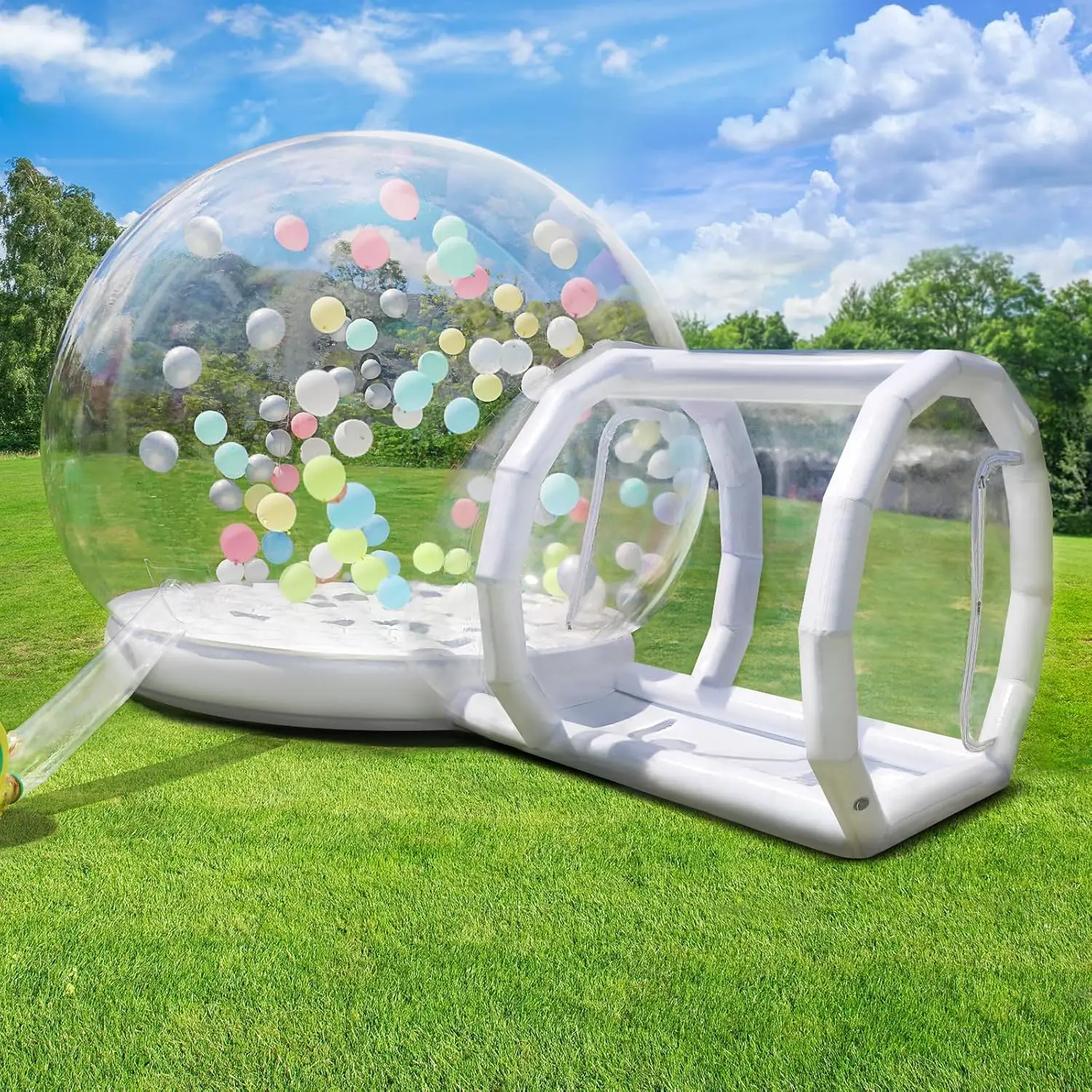 Transparent PVC Waterproof Inflatable Bounce House with 3-Year Warranty and CE Blower Included