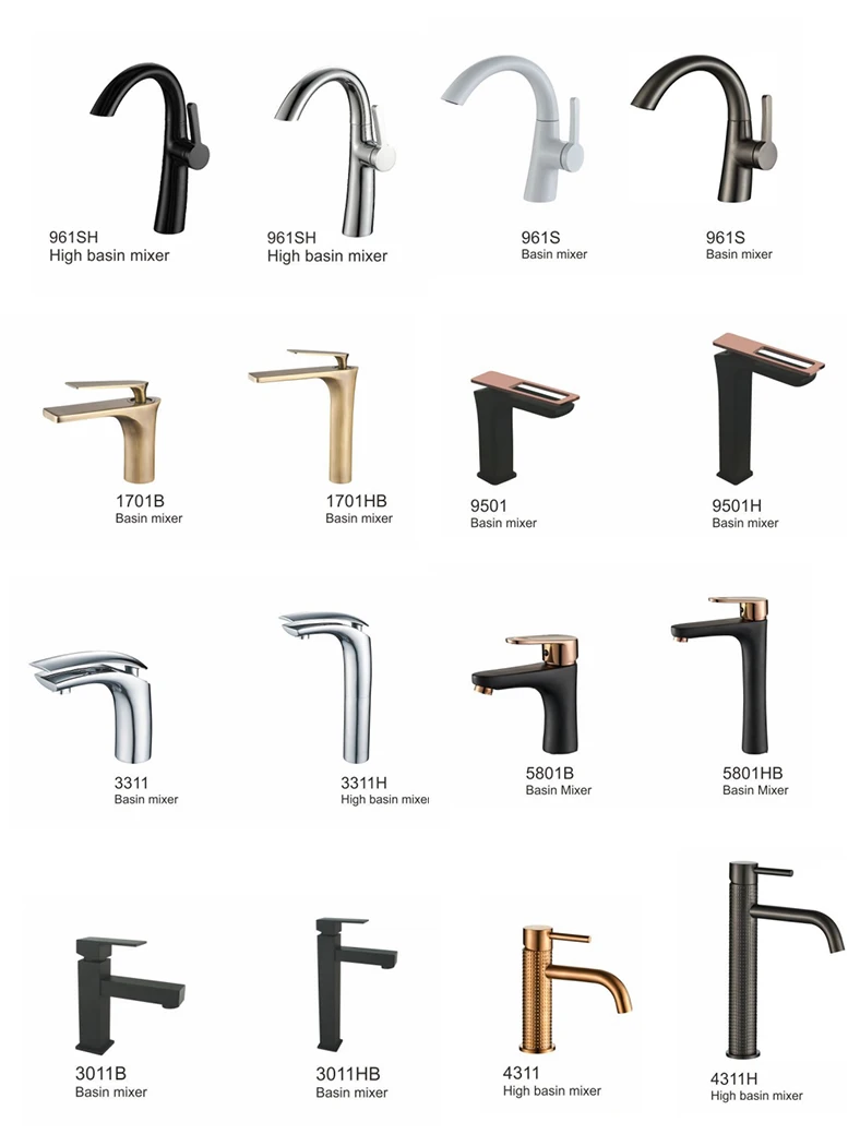 Factory Supplier Bathroom Sink Tap Chrome Zinc Basin Faucet Modern ...