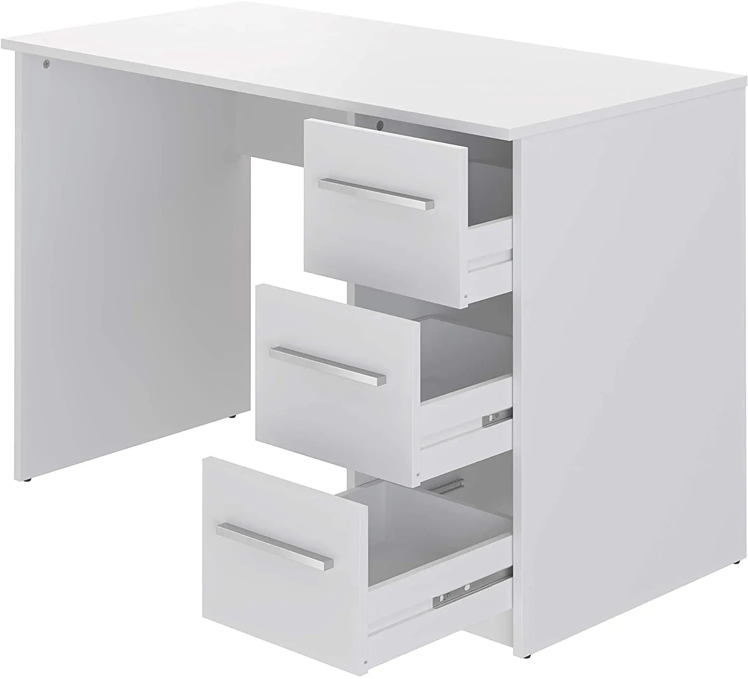 Компьютерный стол 110см белый с ящиками 110