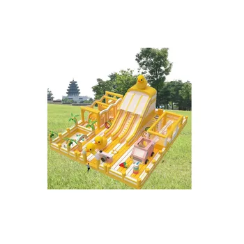 Manufacturers directly provide children's inflatable jump bed slide combination children's indoor castle park inflatable castle