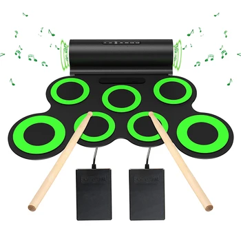 Professional Small Pads Cable Usb Midi Sticks Silicone Portable Rolling Snare Shell Drum