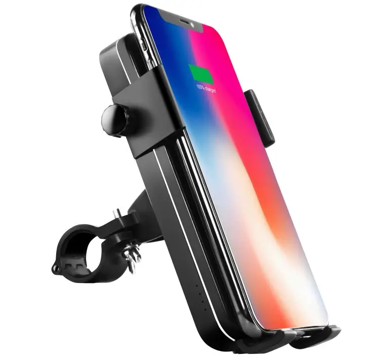 Bike Motorcycle Power Bank Mobile Wireless Charger Portable 2 In 1 With Phone  Mount Clamp Holder - Buy Power Bank Mobile Charger,Bike Phone Holder,Motorcycle  Phone Holder Product on Alibaba.com