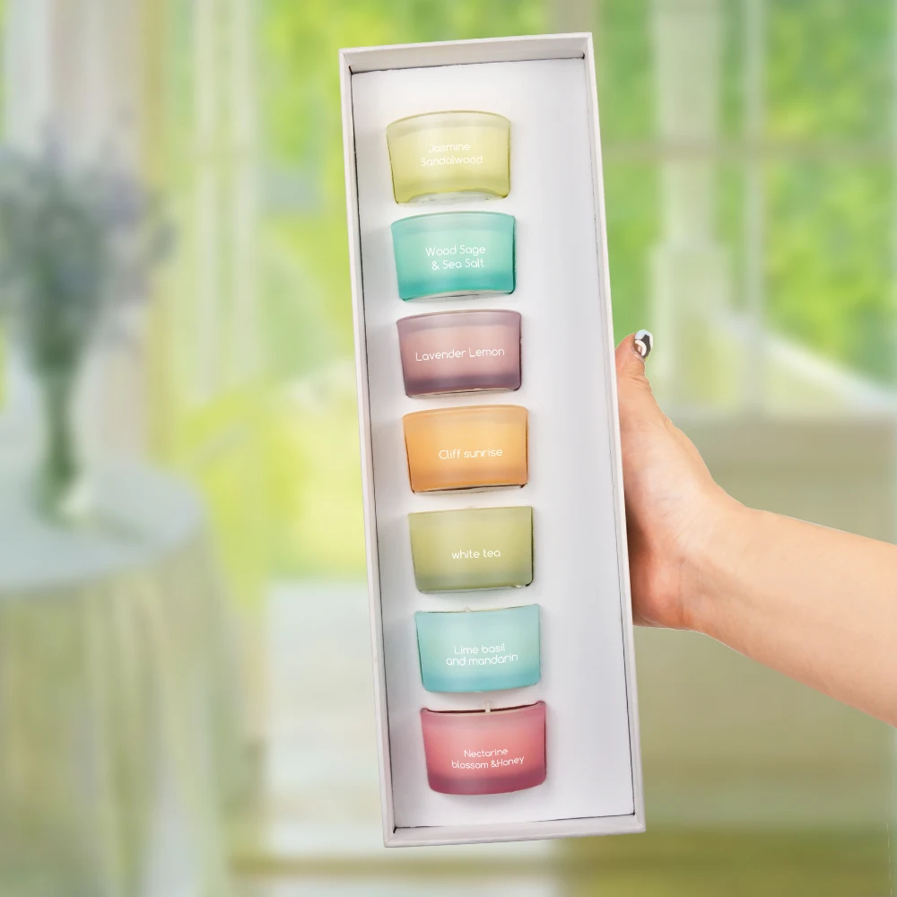 Wholesale Custom Christmas Candle Aroma Soy Wax 7pcs Luxury Scented