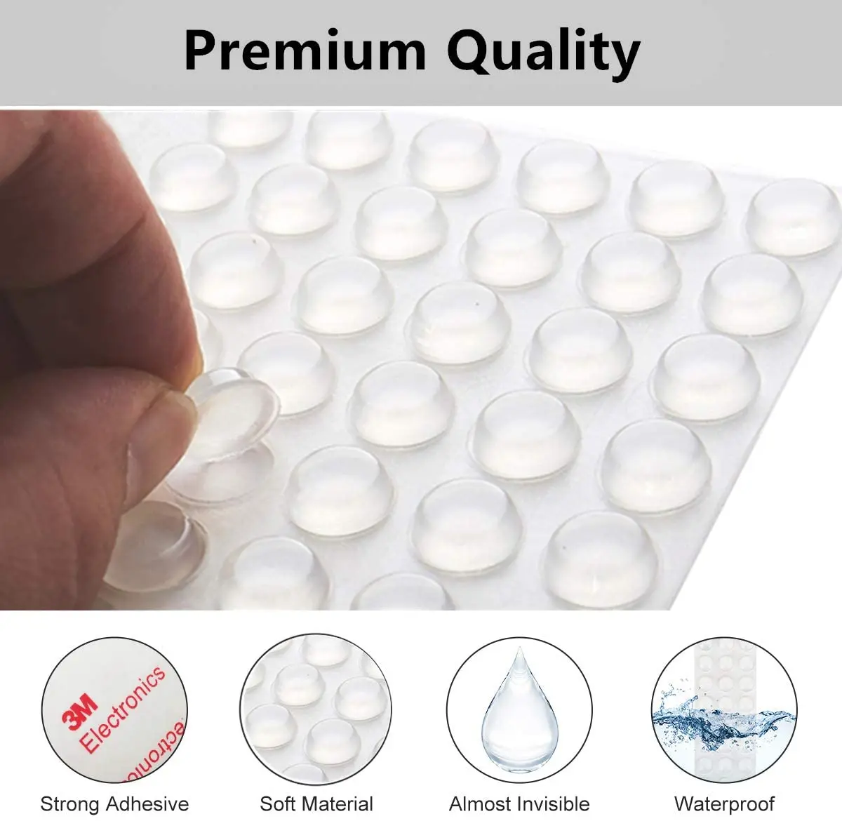 Sticker Stopper Cylindrical Cabinet Door Stopper Self Adhesive Silicone Sticker Rubber ...
