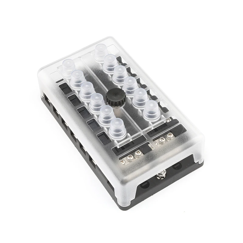 32V 12 Way Circuit Breaker Overload Protection Resettable Fuse Box for Car Boat SUV ATV UTV