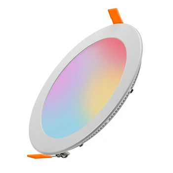 ETL 4 Inch LED RGB Smart Slim Recessed Downlight WiFi APP Control Turnable White 2700K - 5000K Canless Lighting