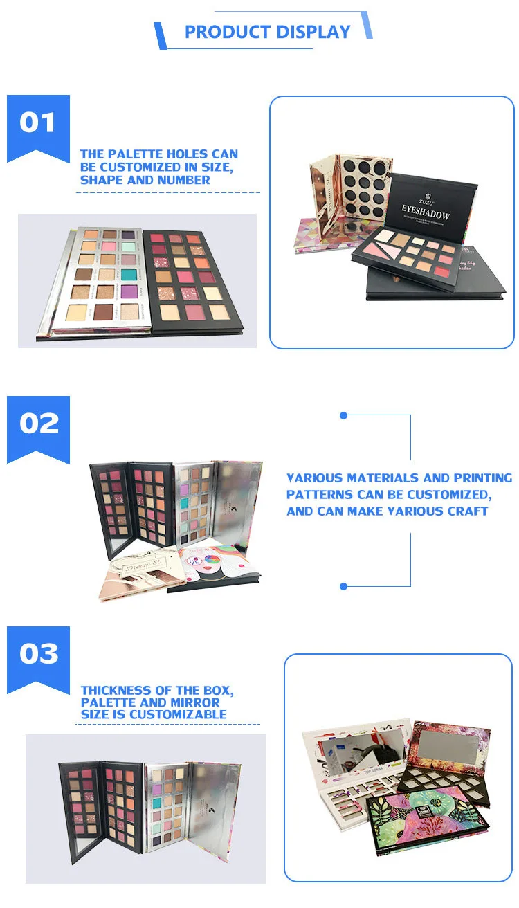 Custom Empty Eyeshadow Packaging With Brush Highlight Makeup Blush