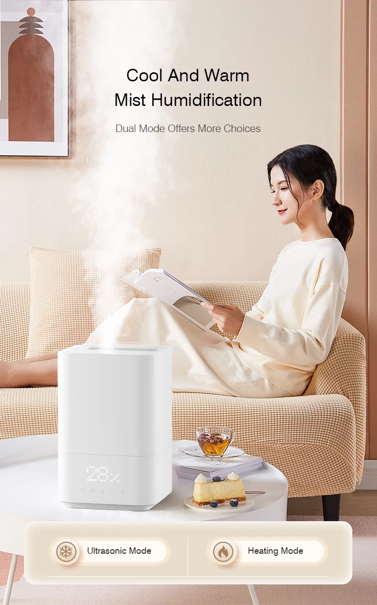 RUNAL 100 Degree Heating 5L Cool and Warm Mist H930 Smart Ultrasonic Air Humidifier for Home