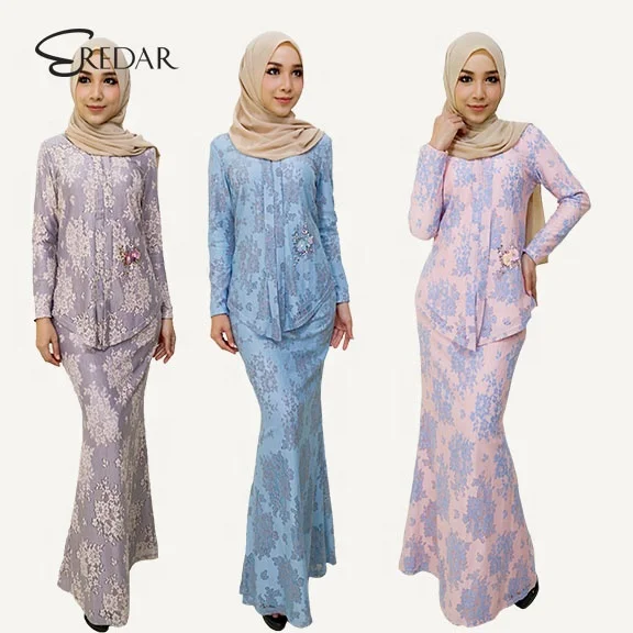 Best Quality Fashion Design Women Baju Kurung Modern Malaysia Lace Moden  Baju Kebaya - Buy Lace Moden Baju Kurung Kebaya,Fashion Design Baju 