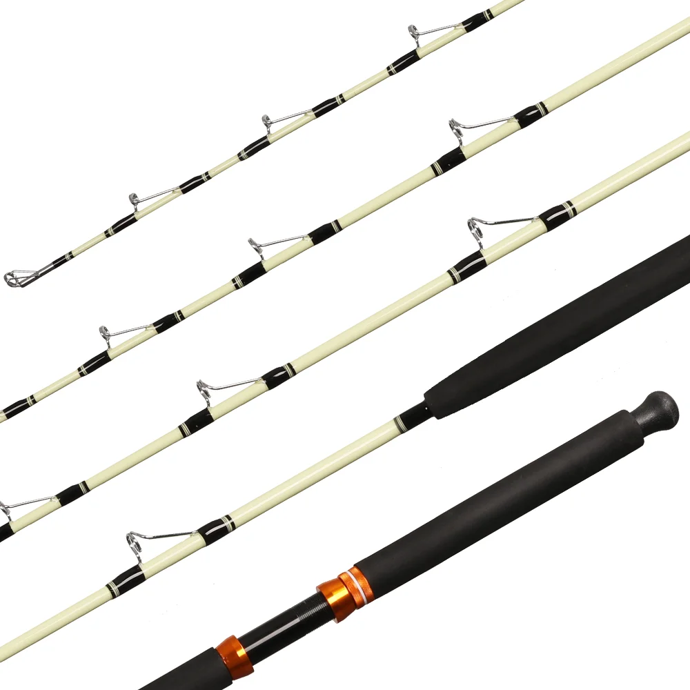 HONOREAL 40kg Drag One Section Heavy Boat Fiberglass Deep Sea Fishing Rod