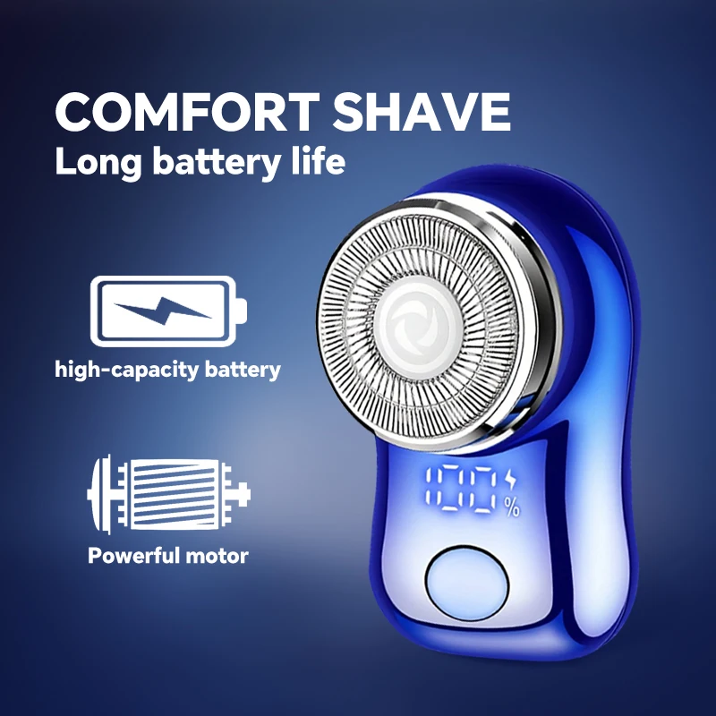 Portable One-Blade Magnetic Hair Trimmer for Men USB Power Rotary Electric Shaver for Household RV Hotel Use manufacture