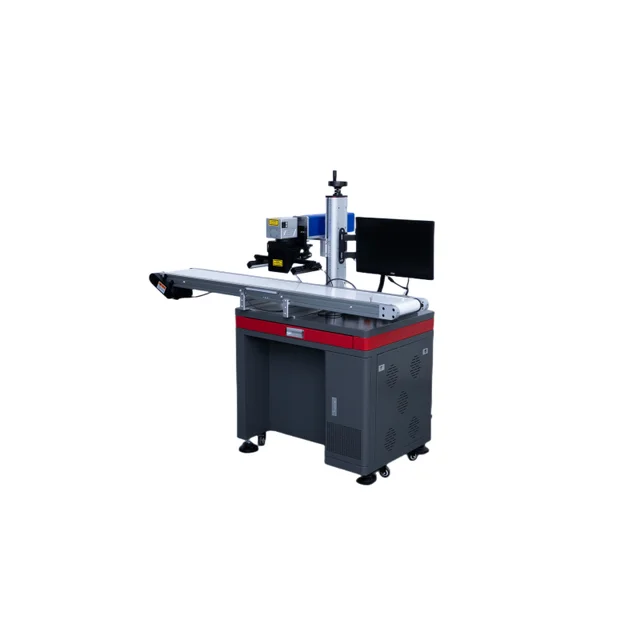 Laser Marking Machine 20w 30w 50w Fiber Co2 UV Online High Speed Flying Laser Engraving Machine