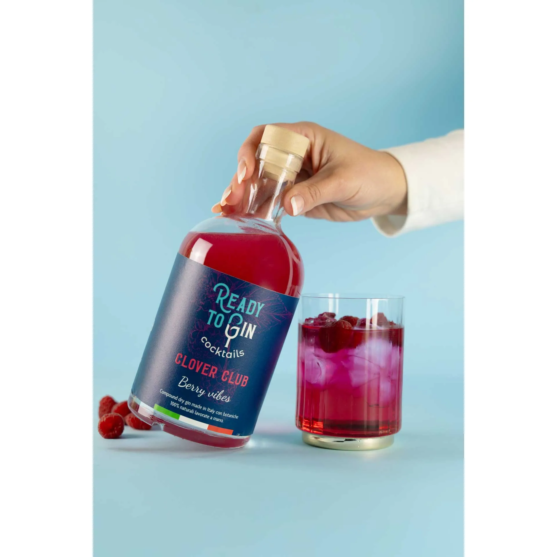 Ready To Gin Clover Club Berry Vibes 700ml Ready To Drink Cocktail Deep Red Color