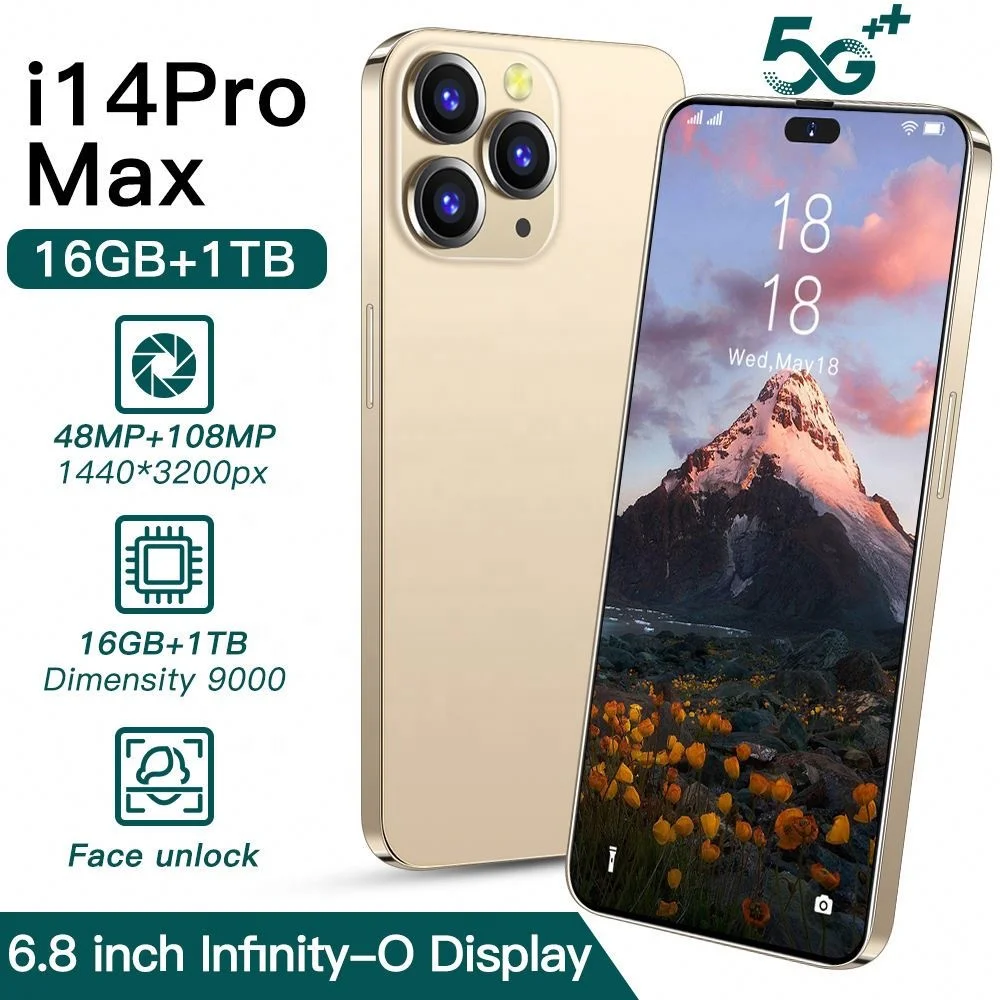 I14 PRO Max 4G 7.3 Inch Inch Inch Inch Large Screen 13 Millionpixel - China I14  PRO Max Android 13 Smartphone price