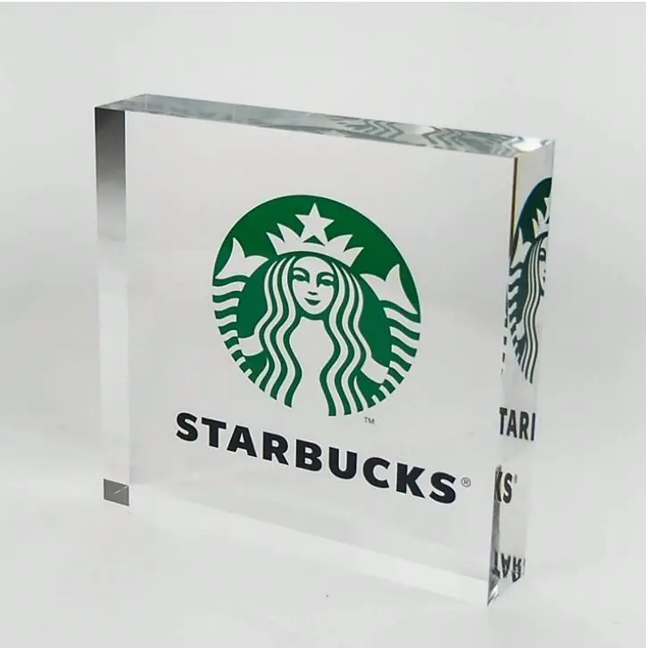 Spring Sign clear Solid Acrylic Block Sublimation Acrylic Photo Block