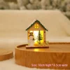Snowman glowing little house