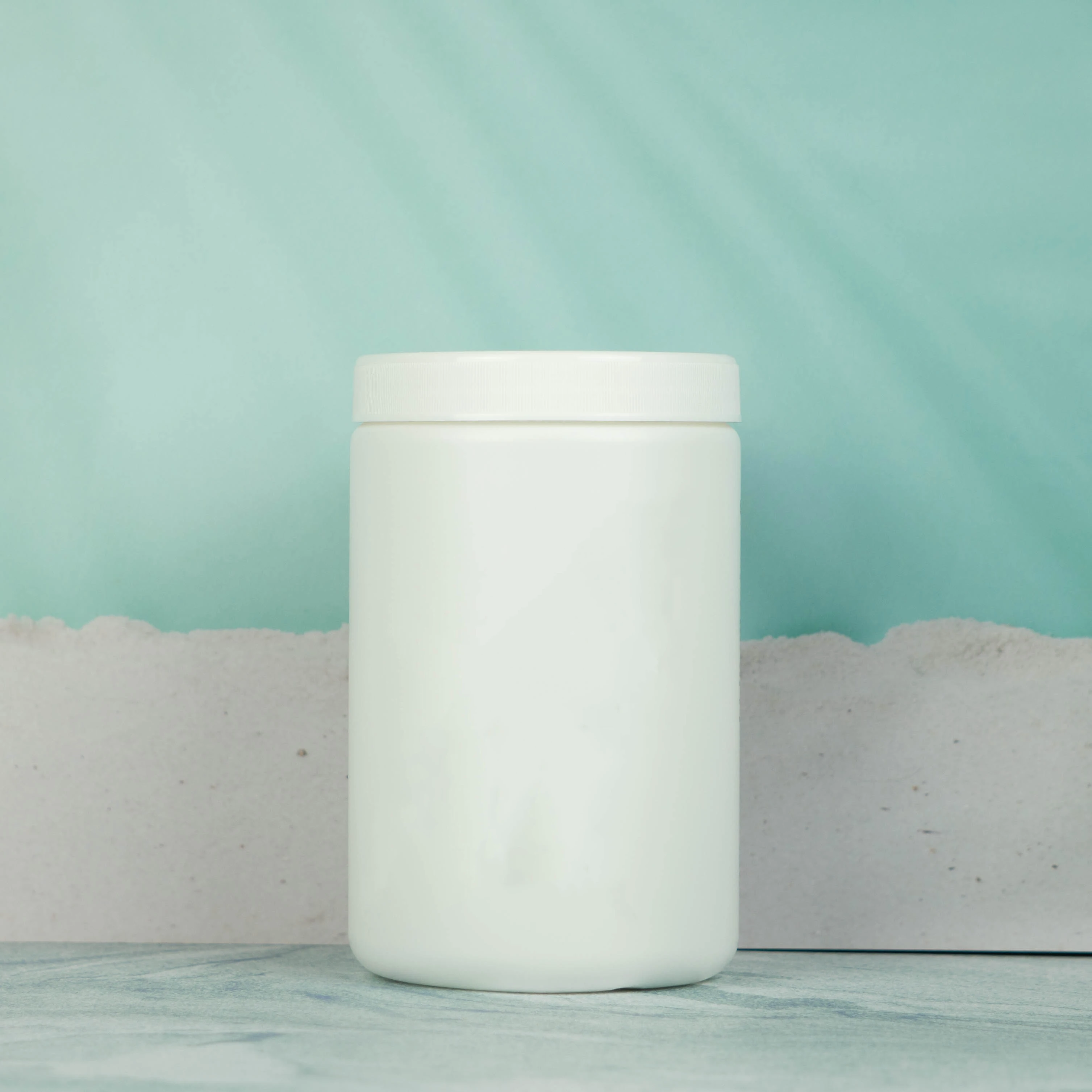800ml OEM&ODM HDPE Food Container Black and White Plastic Jar with Lid for Protein Powder Container Sugar Storage