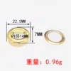 Round-edged eyelet gold 14mm