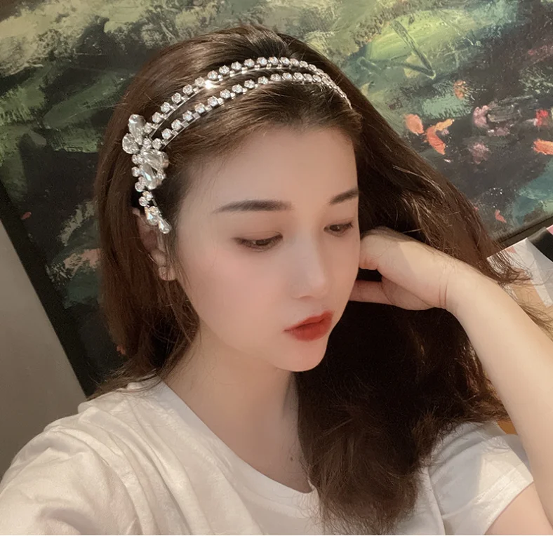 New Fashion Crystal Rhinestones metal butterfly Headband head-wear Accessories 