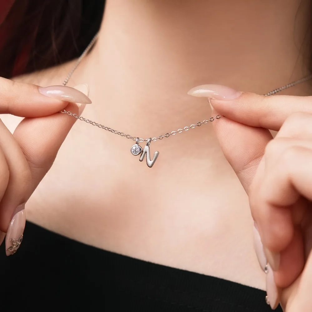 KAKODIY Fashion Hypoallergenic Non-tarnishing 925 Sterling Silver Chain 5A Zirconia Heart Shape Love Bow Pendant Necklace detail 3