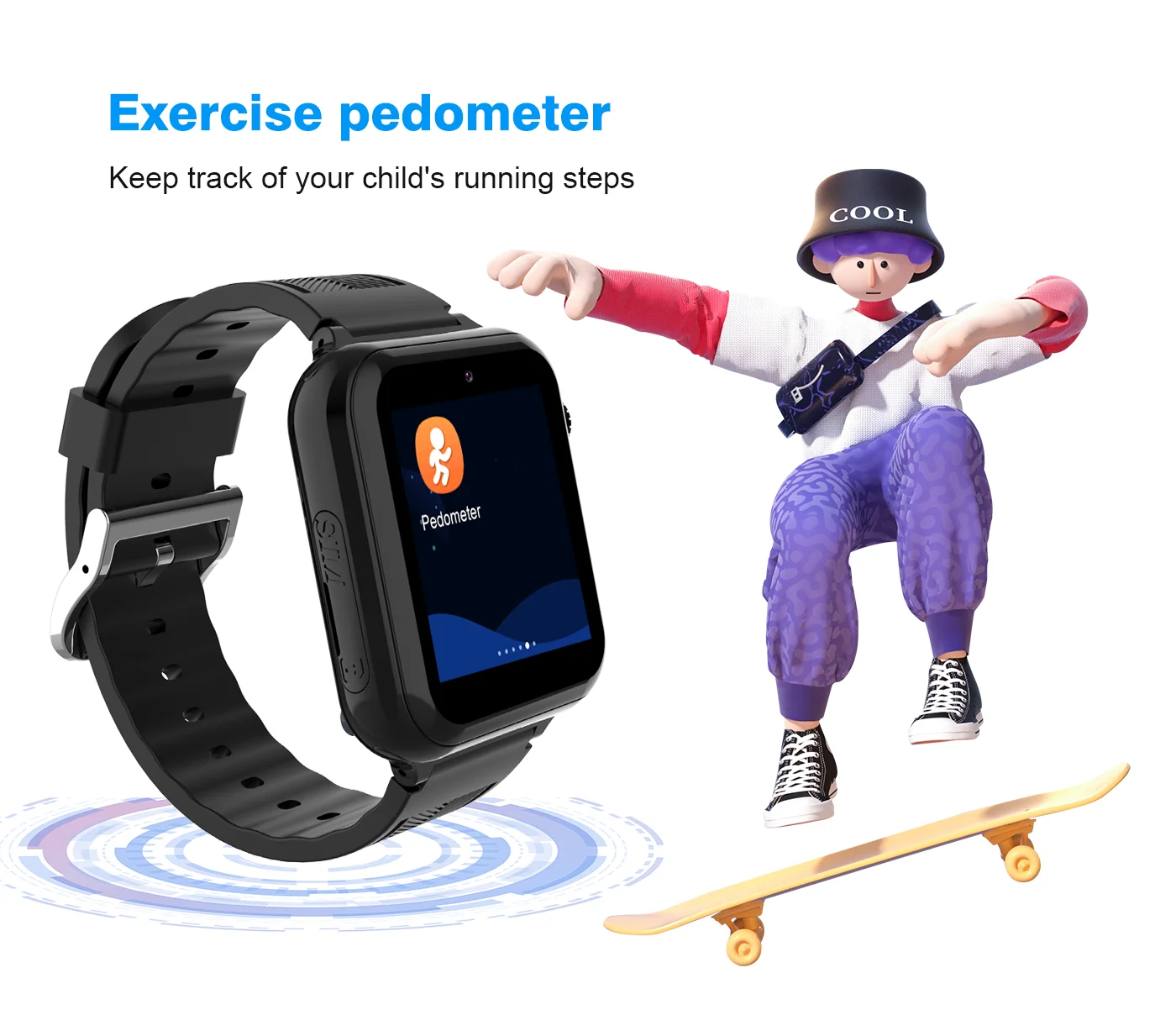 VALDUS 4G HD Video IP67 Waterproof Kid Smart Watches Long Term Battery Life Digital Time Watch A13