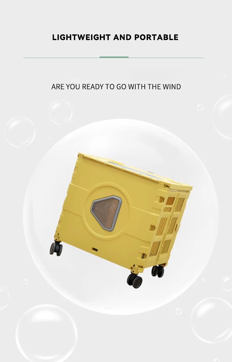 New Outdoor Camping Trolley Collapsible Cart Pet Out Carrying Cart High Quality Cart pp Material Cart factory