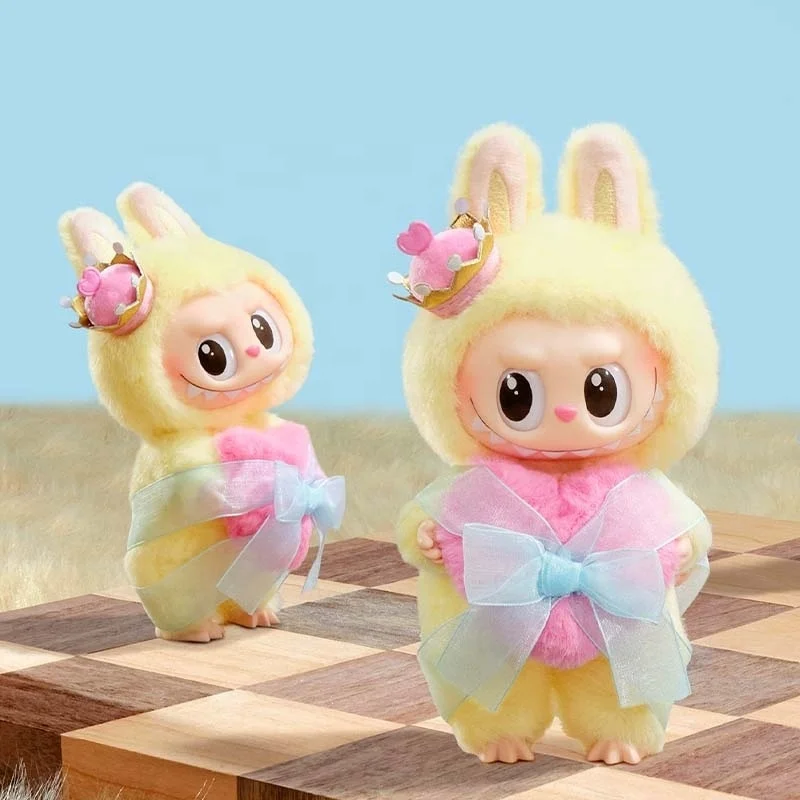 LABUBU 黄色　THE MONSTERS Let's Checkmate Labubu Pop Mart The Monsters “Let's Checkmate” Authentic
