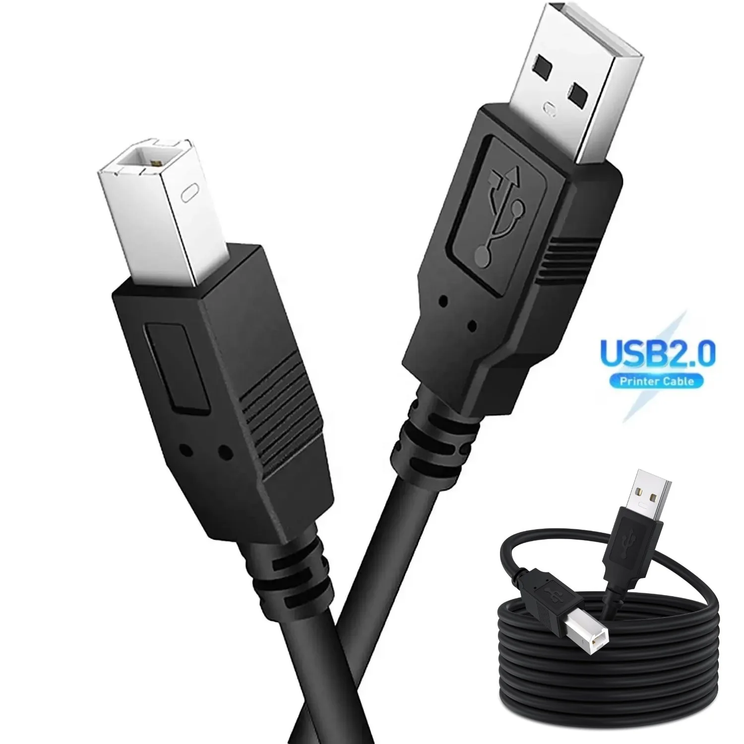 2.0 USB Scanner Printer Cord High Speed Type-A to USB B Cable for Canon Epson HP Dell 1M 1.5M 1.8M 2M 3M 2.0 USB Printer Cable