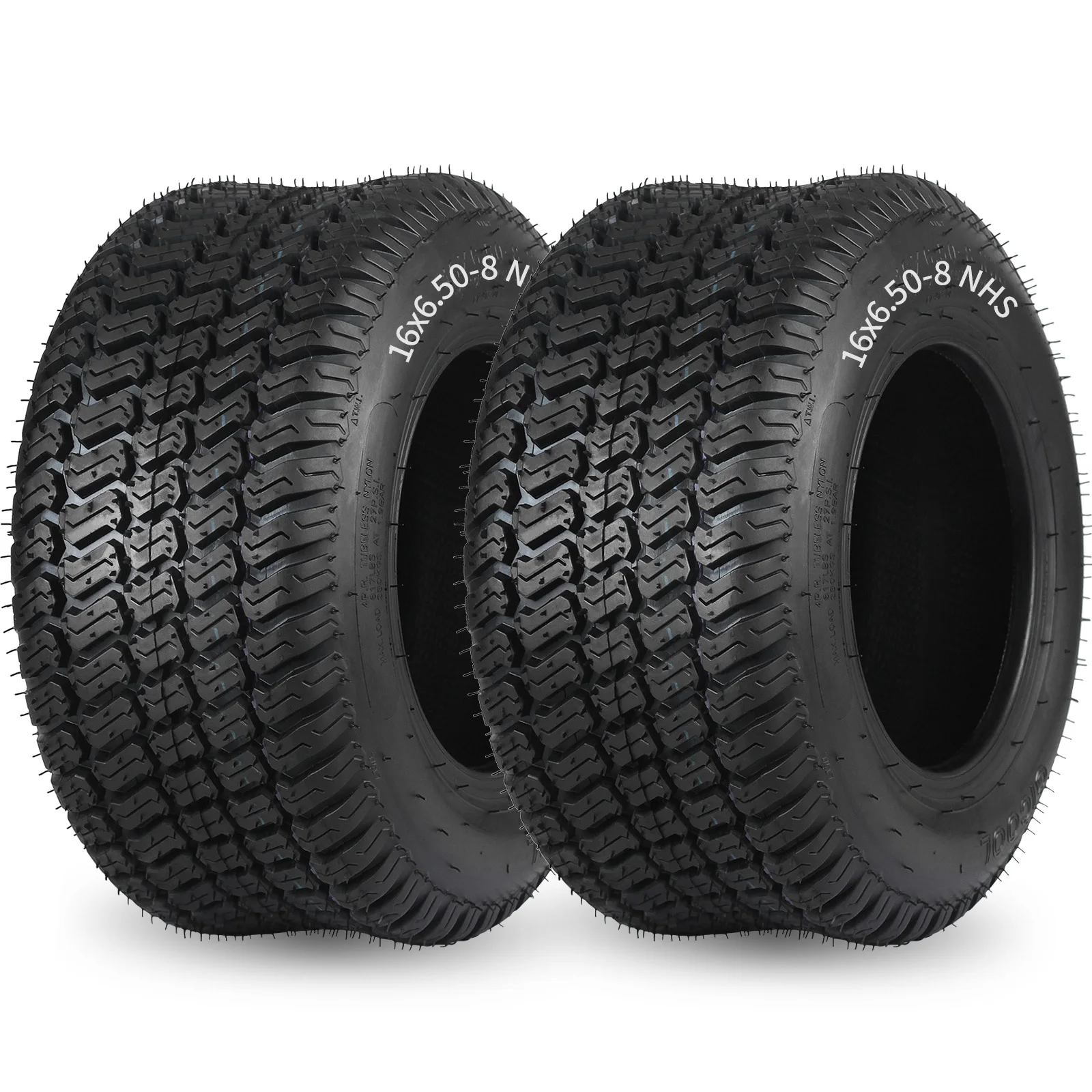 16 x 6.50-8 Turf-S Pattern Lawn Mower Tubeless Tire, 16x6.5-8 for Tractor Riding Lawnmowers