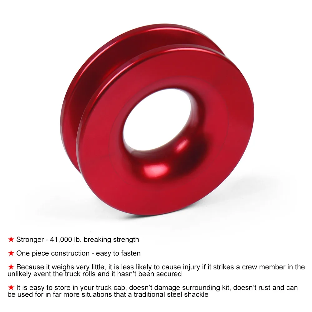 Anello Trazione Alluminio Argano Snatch Block - Puleggia Recupero 3,8cm In Lega Alluminio Blocco Strappo Verricello