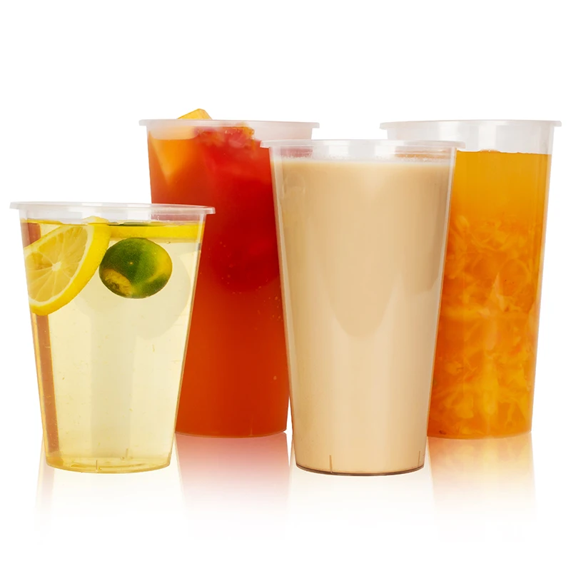 Printing Logo Cold Drinking Clear 1 Litre Disposable Plastic Cup for Custom
