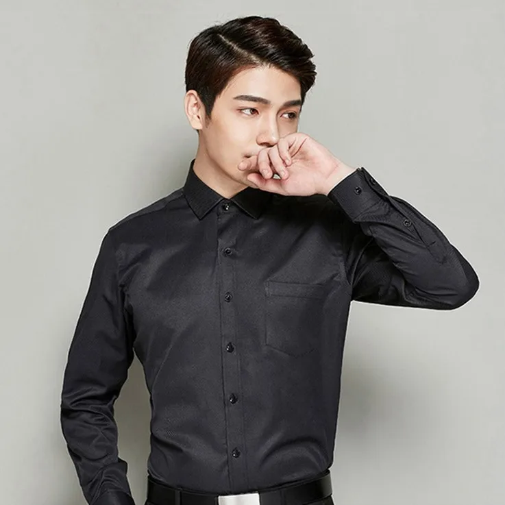 High Quality Premium Men Business Shirt Slim Fit Formal White Dress