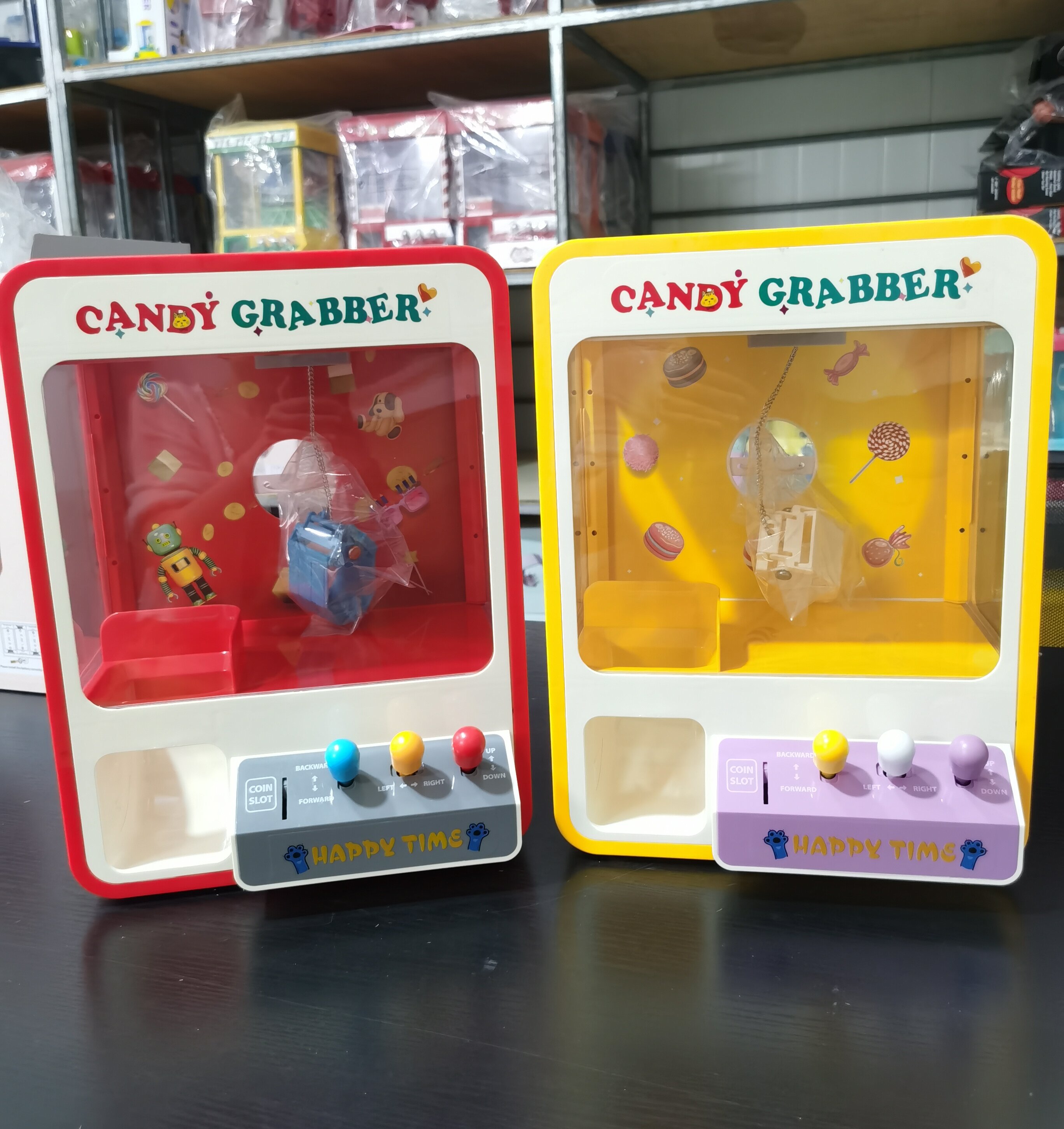 Electronic Claw Toy Grabber Machine with LED Lights and Music Mini Candy Grabber for Kids