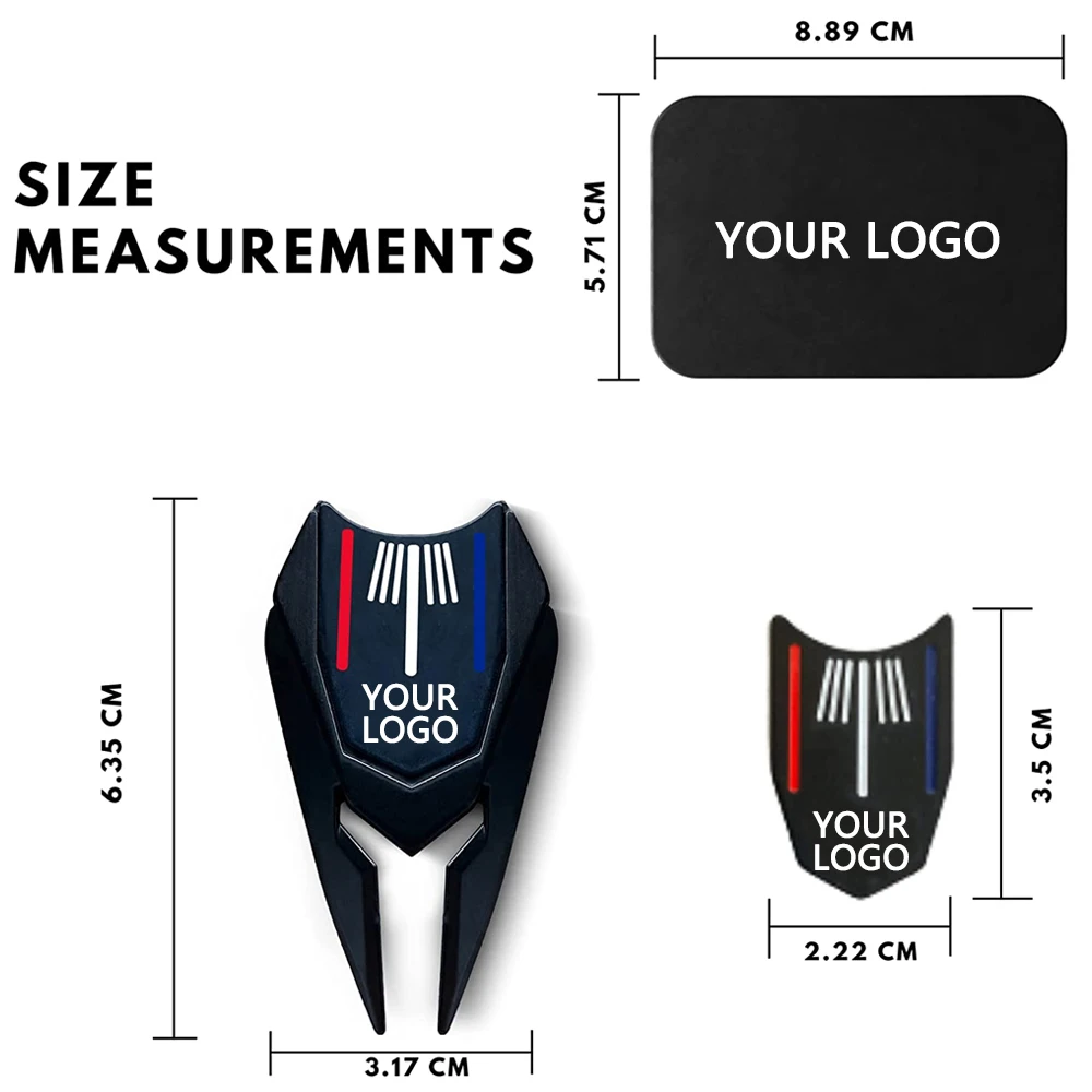 Multifunctional Custom Logo Metal Divot Repair Tool With Golf Ball