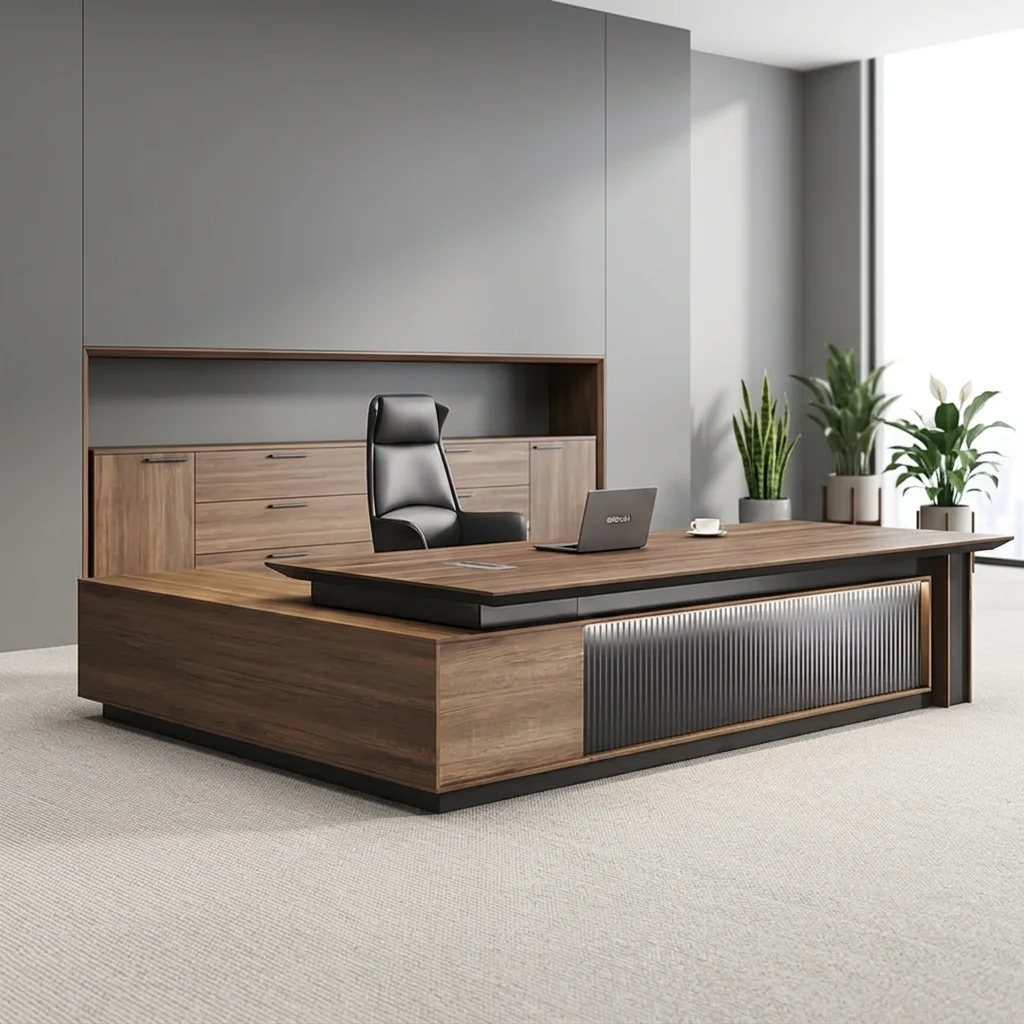 Luxury Executive Office Set Manager New Modern Ceo boss Desks l Shape Computer Table Furniture Factory Customization Wholesale image 2