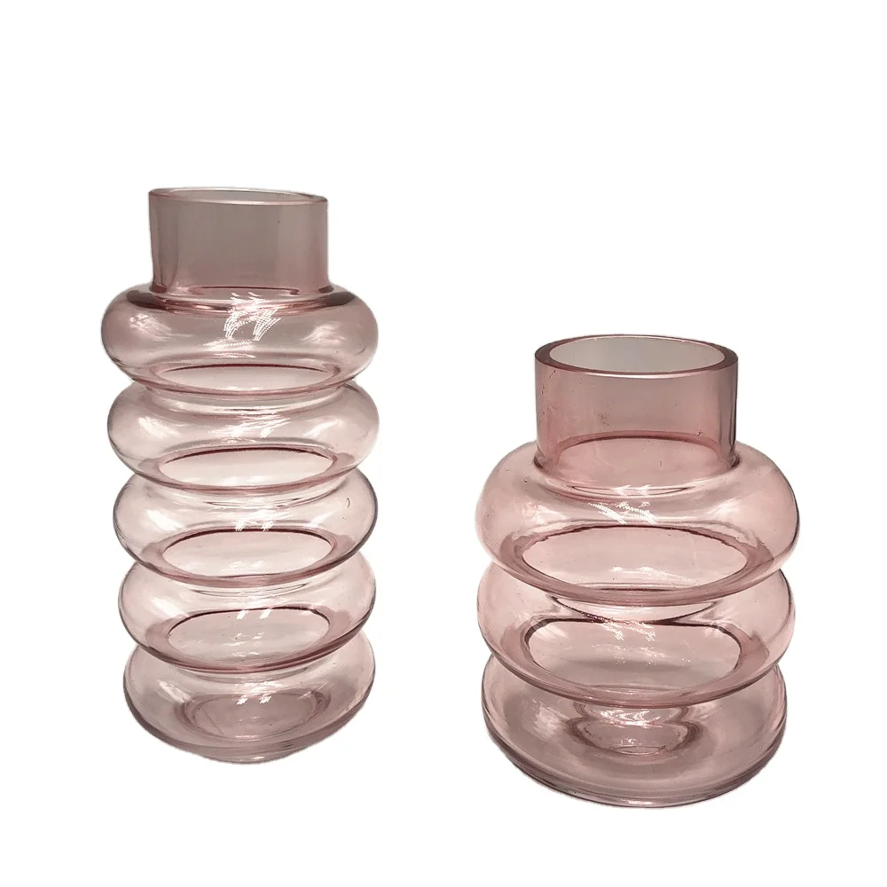 Best Selling Factory Homemade  Unique  Cheap Colored Tall Glass Cylinder Vase  for Home Decoration Flower Arrangements