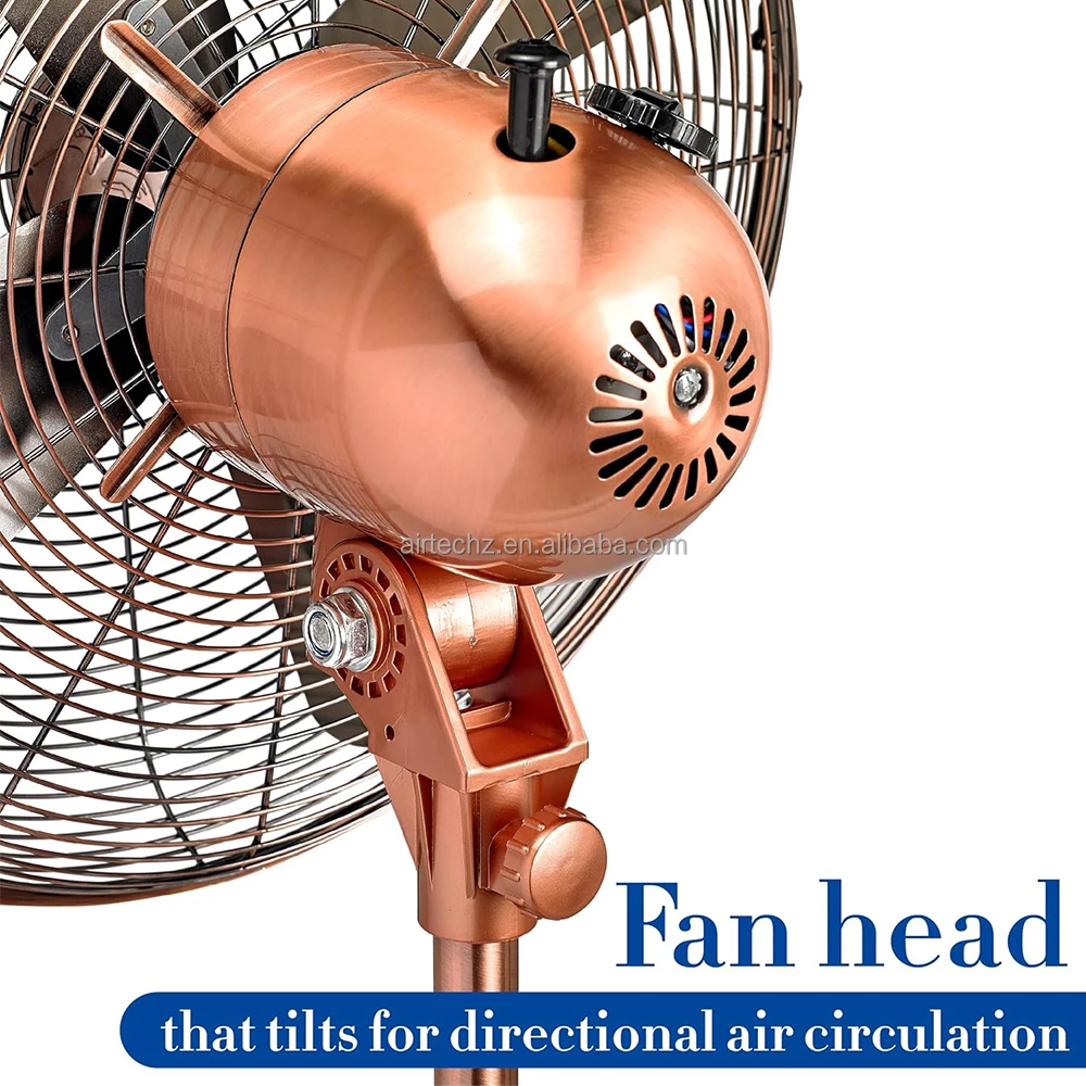 Desk Table Retro Fan, 110v, 220v, 10", 12" - detail 4