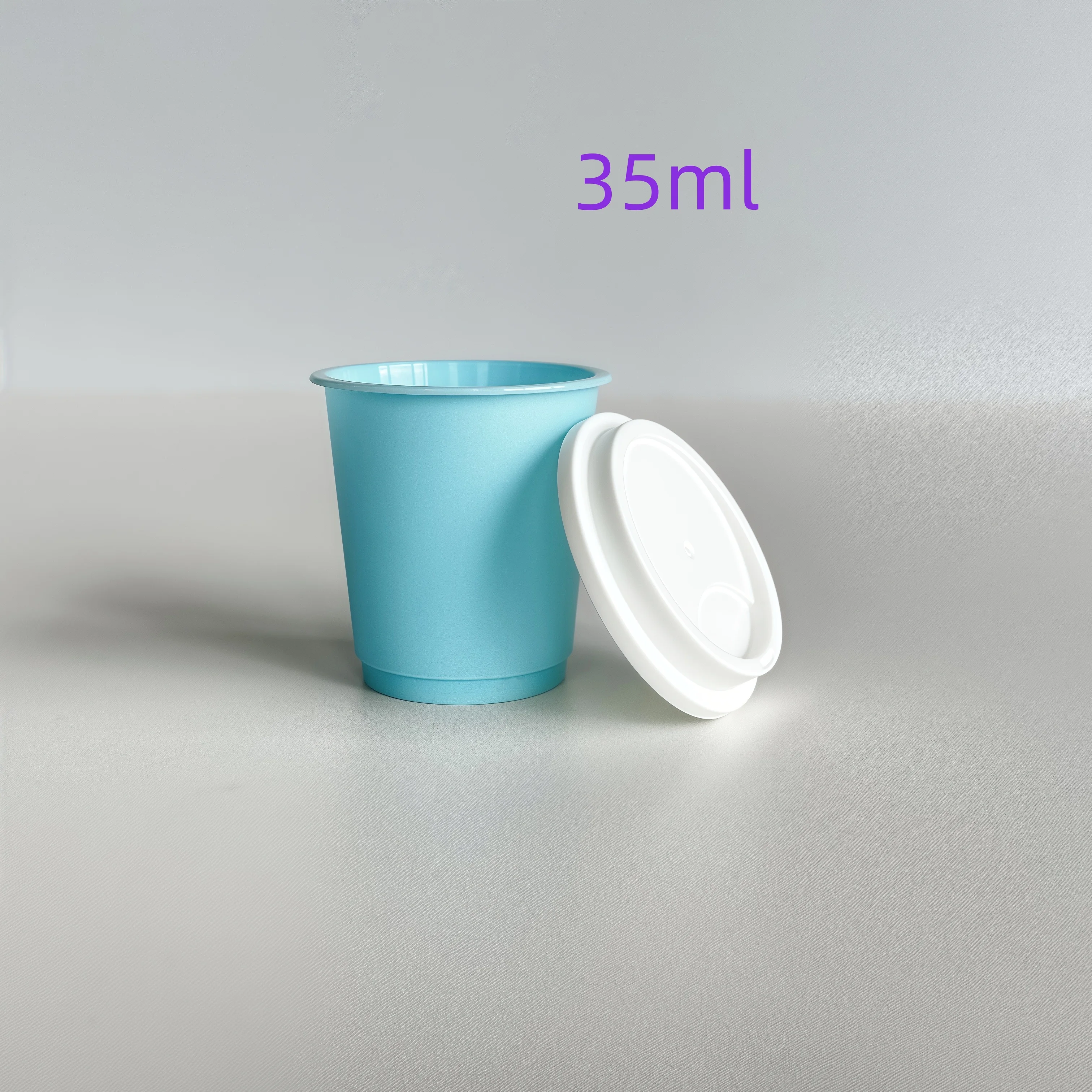 Disposable PP Cup with 35ml Capacity Food Grade Plastic Capsule Cup for Customized Logo Packaging