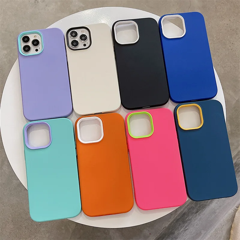 New Arrival 3 in 1 Mobile Phone Cover Case for iPhone 15 Shockproof Tpu Cover Slim Funda Matte Finish Phone Cases for iPhone 16