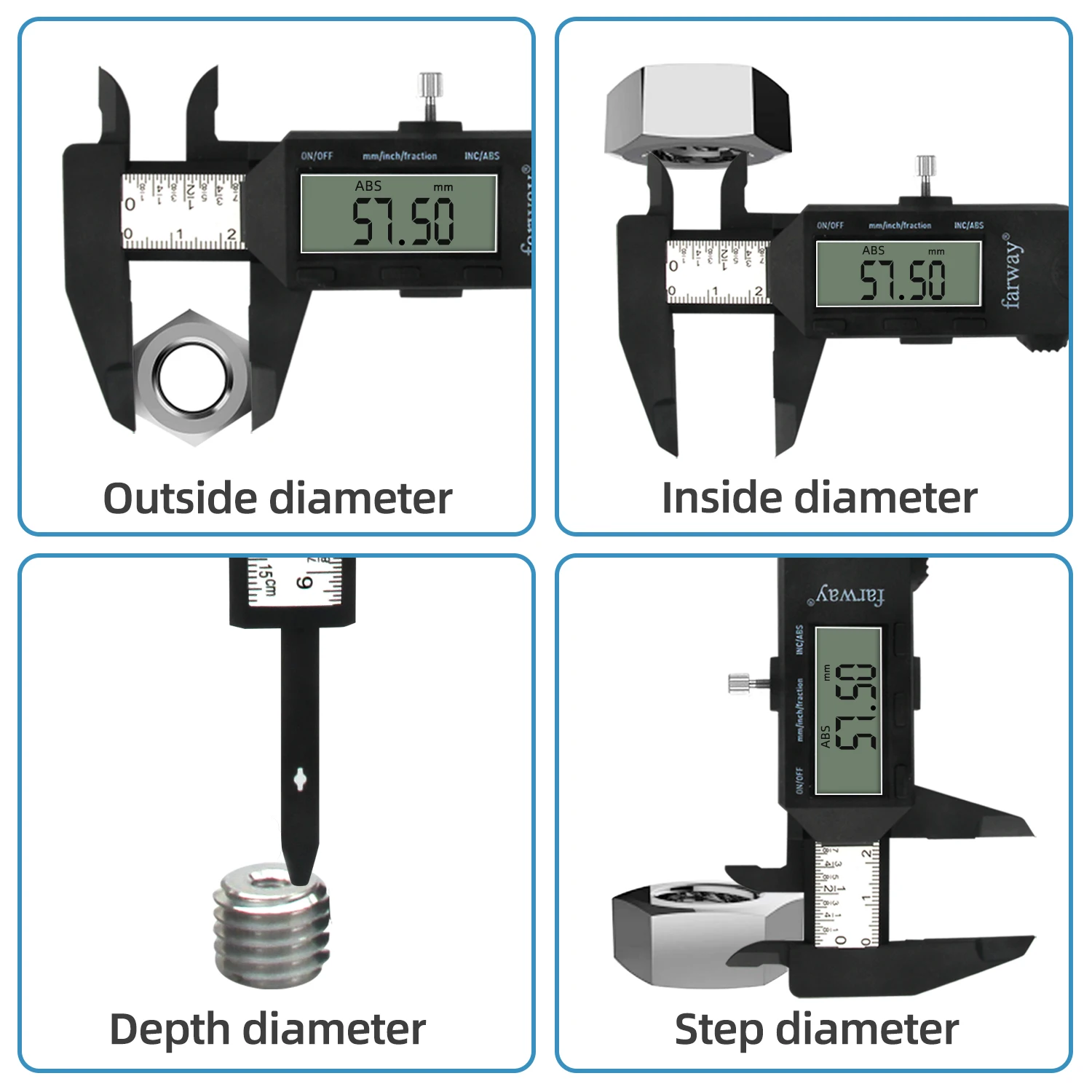 Portable Bracket Height Gauge Vernier Caliper Stainless Steel Digital