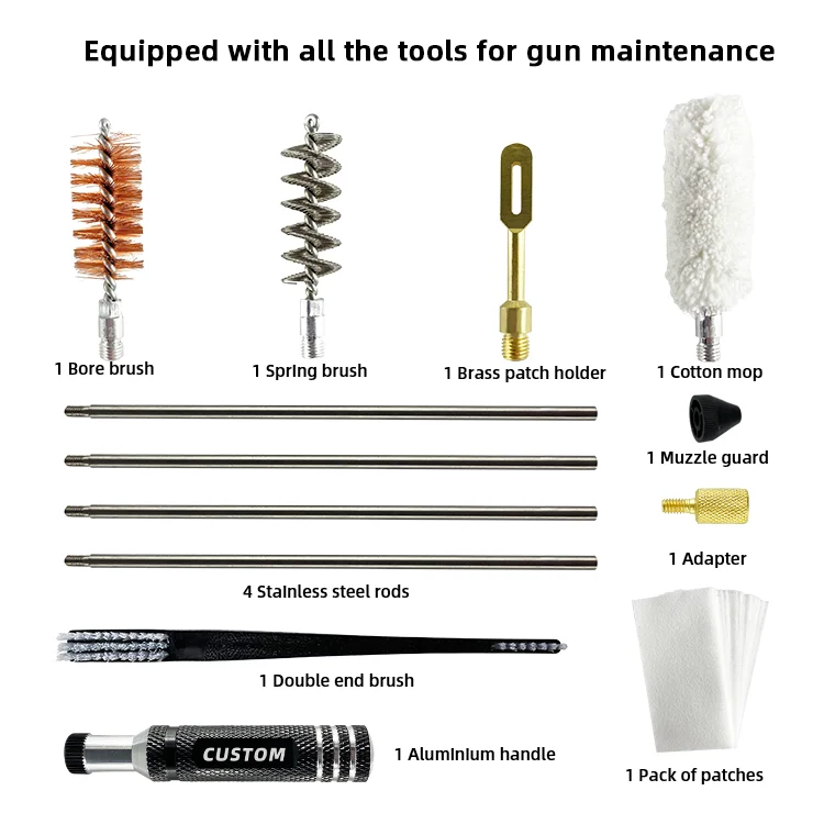 Лидер продаж, бесплатный образец, универсальные латунные щетки для чистки пистолета, щетка для пистолета, инструменты для чистки труб, набор для чистки пистолета